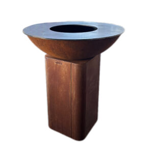 Brasero Curvo Medium Corten Ø84- Quoco + Housse + Petit couvercle